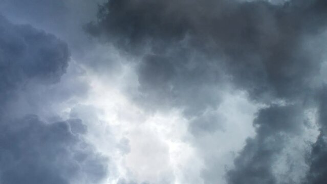 view of Epic Thunderstorm Moving in dark Clouds