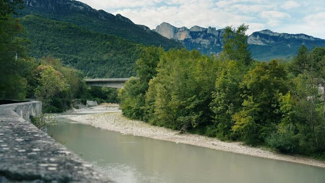 The Col de Blancheville, river Dr&ocirc;me. Located in the Dr&ocirc;me department, in the Auvergne-Rh&ocirc;ne-Alpes region, France.