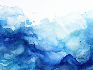 Fototapeta na wymiar Abstract Navy Blue Water Tendrils