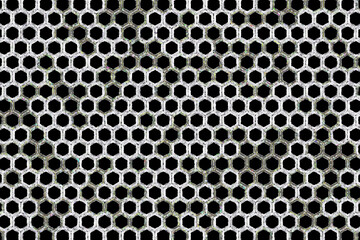 Abstract metallic grunge cell border, with irregular color pieces