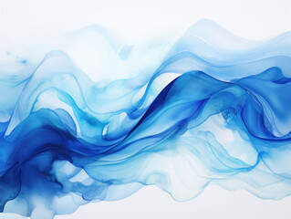 Fototapeta premium Abstract Water Ink Wave: Deep Blue Swirls