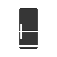 Domestic refrigerator glyph single isolated vector icon - 673617253