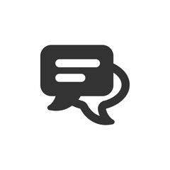 Chat speech bubble and dialog balloon filled style vector icon - 673617687