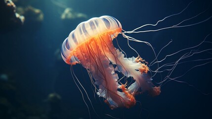a jellyfish in the water