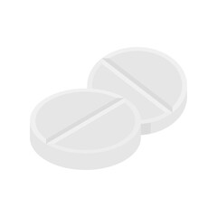 Pills and drugs compositions vector white realistic icon - 673618003
