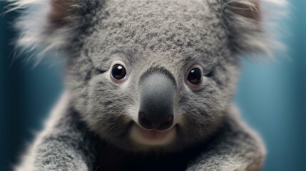 a koala bear with big eyes