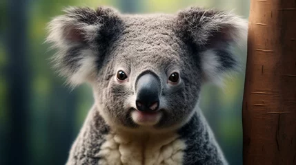 Foto op Plexiglas a koala bear looking at the camera © KWY