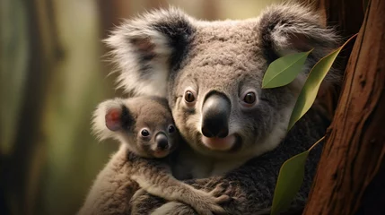 Tafelkleed a group of koalas in a tree © KWY
