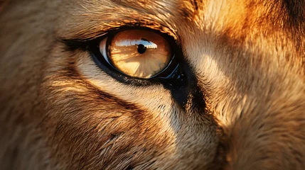 Fotobehang a close up of an animals eye © KWY