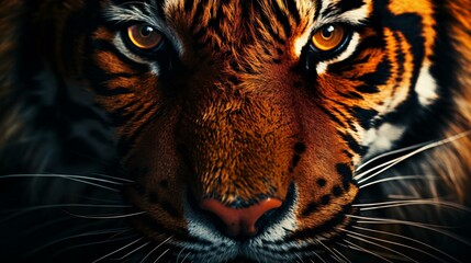 a close up of a tiger