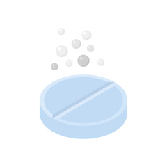 Pills and drugs vector colorful realistic icon - 673618459