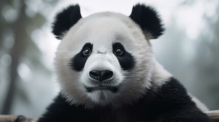 a black and white panda