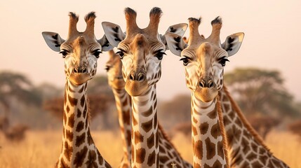 a group of giraffes