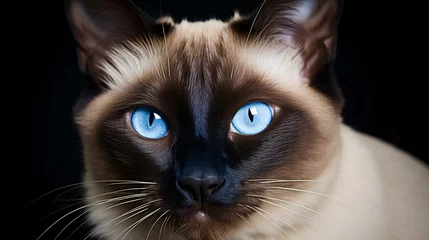 Schilderijen op glas a cat with blue eyes © KWY