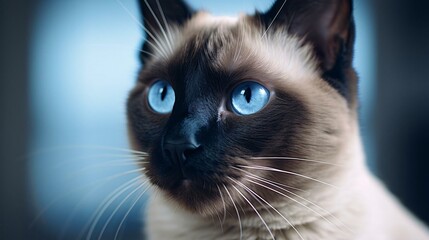 a cat with blue eyes