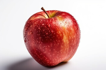 Red apple isolated on white background,