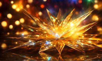 Golden sparkling Christmas background