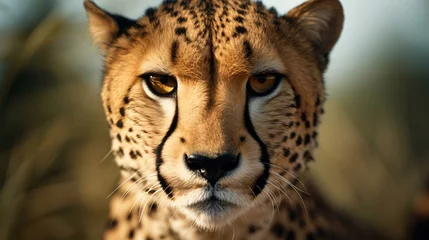 Foto op Aluminium a close up of a leopard © KWY