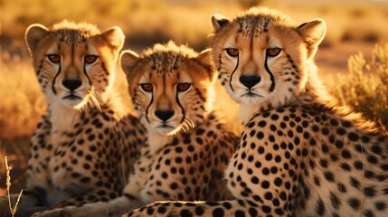 a group of cheetahs - Powered by Adobe