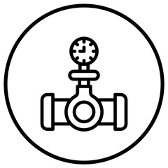 Pressure gauge Vector Icon Design Illustration