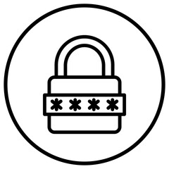 Password Vector Icon Design Illustration