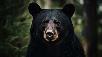 a black bear in the woods