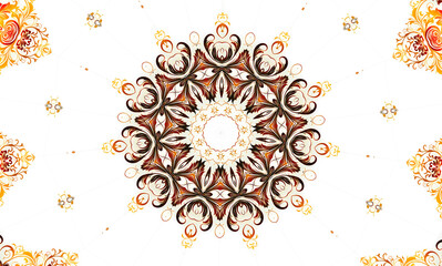 Abstract kaleidoscope background. Beautiful multicolor kaleidoscope texture. Unique mandala design