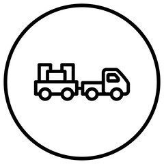 Baggage truck Vector Icon Design Illustration