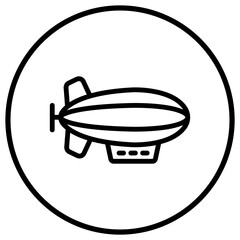 Zeppelin Vector Icon Design Illustration © Graphixs Art