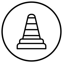 Traffic cone Vector Icon Design Illustration