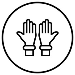 Plastic gloves Vector Icon Design Illustration
