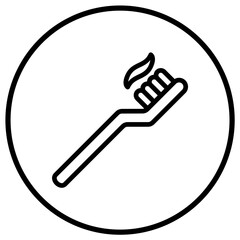 Toothbrush Vector Icon Design Illustration