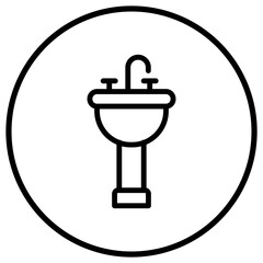 Sink Vector Icon Design Illustration