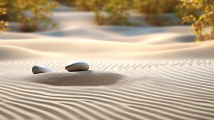 Fototapeta na wymiar a pair of stones on a beach