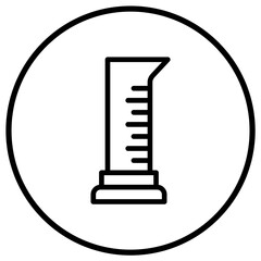 Graduated cylinder Vector Icon Design Illustration