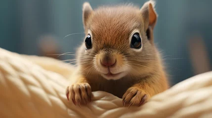 Fototapeten a rodent on a blanket © KWY