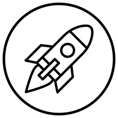 Rocket Vector Icon Design Illustration