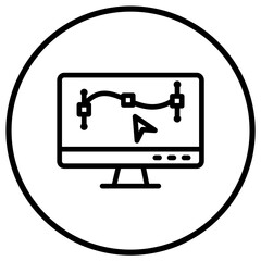 Monitor Vector Icon Design Illustration