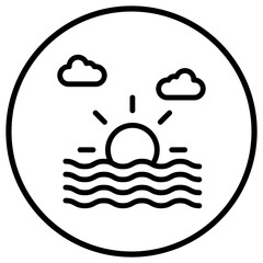 Sunset Vector Icon Design Illustration