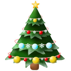 christmas tree with balls