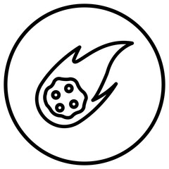 Comet Vector Icon Design Illustration