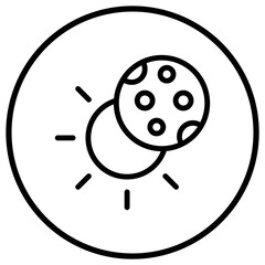 Eclipse Vector Icon Design Illustration