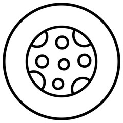 Full moon Vector Icon Design Illustration