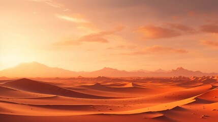 a desert landscape with sand dunes