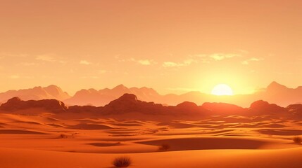 Obraz premium a sunset over a desert