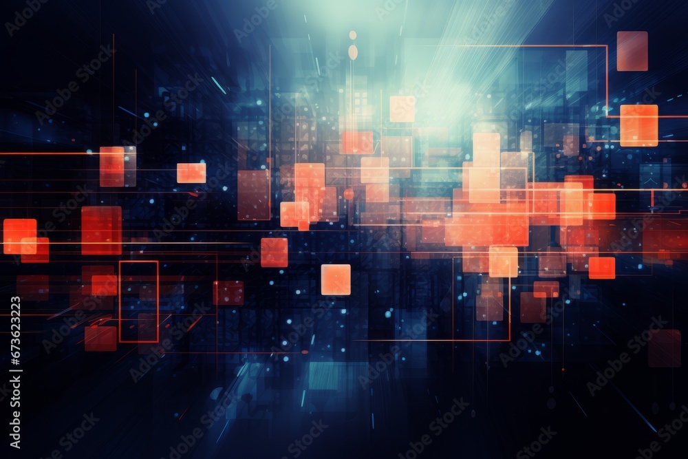 Poster abstract technology background with geometric shapes. digital cyberspace futuristic background