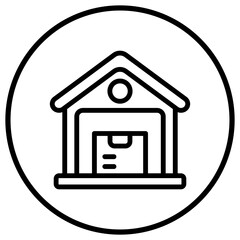 Ware house Vector Icon Design Illustration