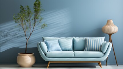 Blurred Blue sofa