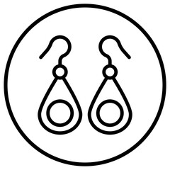 Earrings Vector Icon Design Illustration
