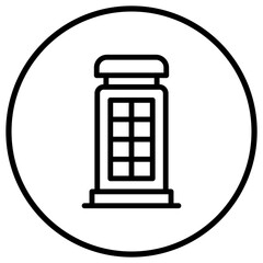 Phone booth Vector Icon Design Illustration